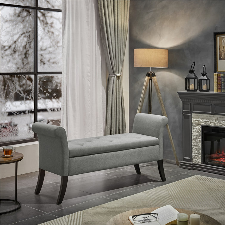 Red Barrel Studio® Sholom Upholstered Flip top Storage Bench Wayfair